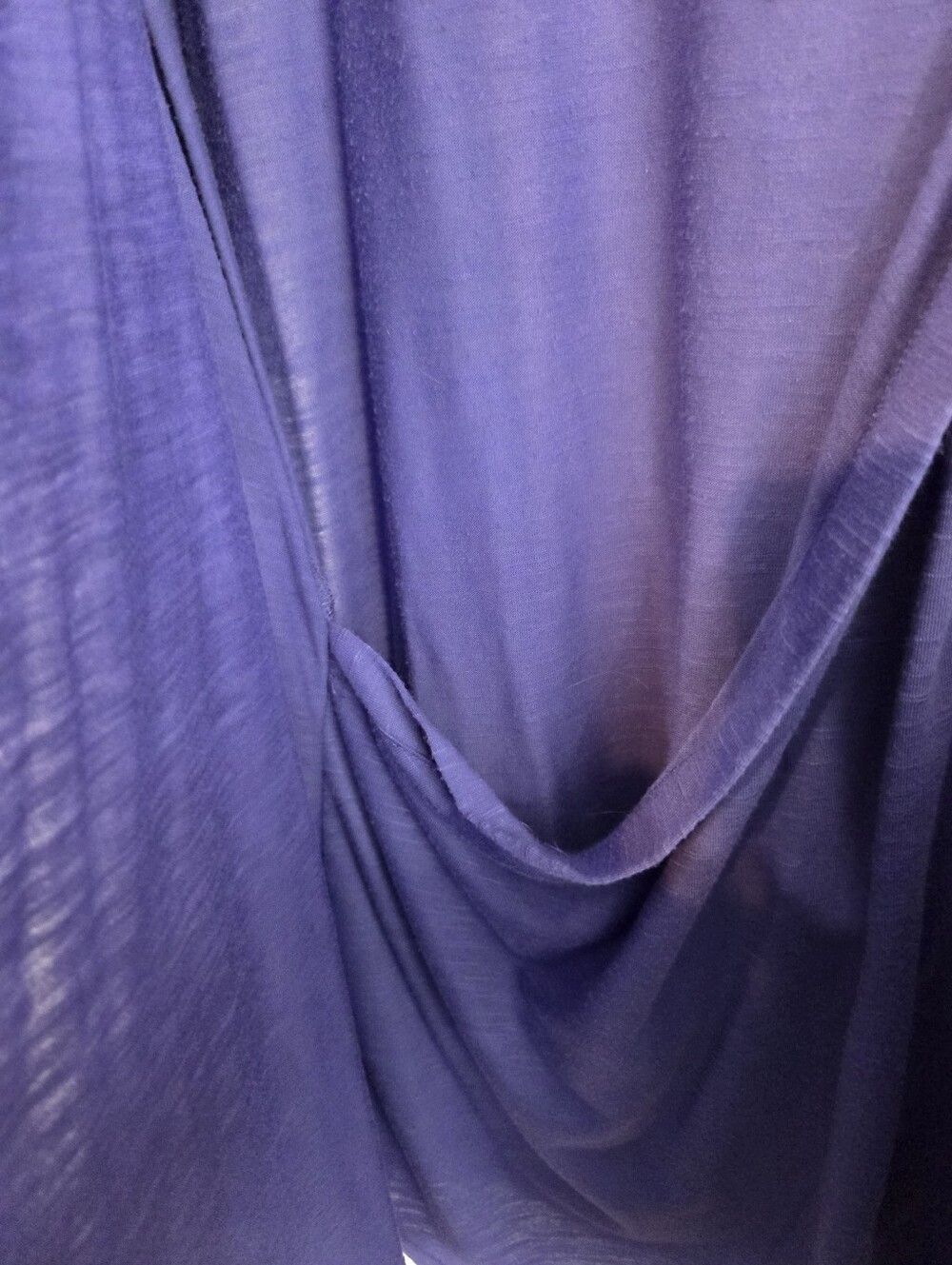 Torrid Purple Faux Wrap V-Neck Short Sleeve Stretch Blouse Size 4 ~ Pre-Owned - Picture 8 of 13